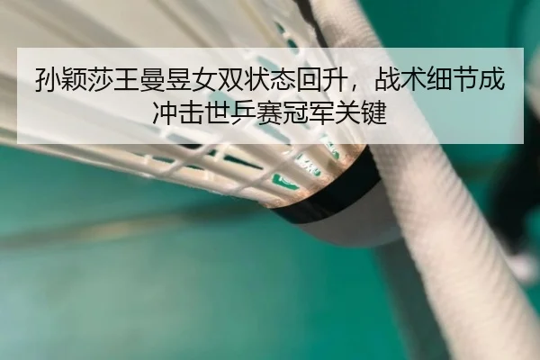 孙颖莎王曼昱女双状态回升，战术细节成冲击世乒赛冠军关键